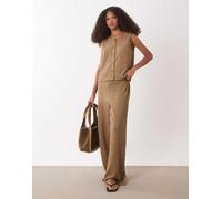JDY - Pantaloni sartoriali testurizzati marrone chiaro in coordinato XS L32