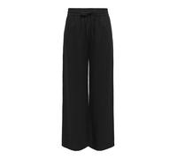 JDY - Pantaloni in lino a fondo ampio neri in coordinato-Nero XS L32