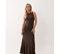 JDY Petite - Vestito lungo senza maniche marrone cioccolato XL