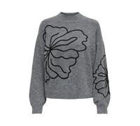 JDY Pullover 'JDYJELLA' grigio scuro / nero Donna - Abbigliamento - Taglie comode - Pullover e cardigan - Pullover JDY L