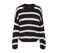 JDY Pullover 'JDYJUSTY' marrone scuro / bianco Donna JDY M marrone scuro / bianco