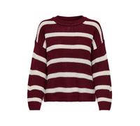 JDY Pullover 'JDYJUSTY' rosso vino / bianco Donna JDY XL
