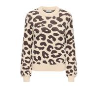 JDY Pullover 'JDYLORRAINE' crema / marrone scuro Donna - Abbigliamento - Taglie comode - Pullover e cardigan - Pullover JDY L