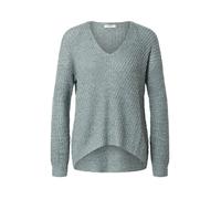 Pull in grossa maglia, scollo a V Verde XS Tinta unita