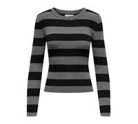 JDY Pullover 'JDYPLUM' grigio scuro / nero Donna JDY XLxTaglie normali grigio scuro / nero