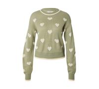 JDY Pullover 'JDYROMANCE' crema / verde, Taglia L