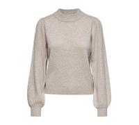 JDY - Maglione color pietra con maniche a sbuffo-Grigio XS