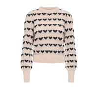 JDY Pullover 'JDYSigrid' beige / nero Donna JDY M beige / nero