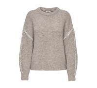 JDY Pullover 'JDYZoey' talpa / bianco Donna JDY L talpa / bianco