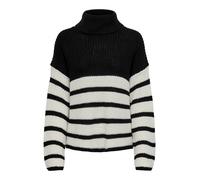 JDY Pullover 'Justy' nero / bianco naturale Donna JDY L nero / bianco naturale