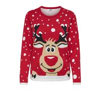 JDY Pullover 'Lucia' marrone chiaro / rosso / nero / bianco Donna - Abbigliamento - Occasioni - Natale - Maglioni natalizi JDY L