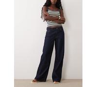JDY - Ruby - Jeans a vita media a fondo ampio blu scuro slavato XS L34