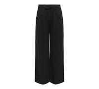 JDY - Pantaloni in lino a fondo ampio neri in coordinato-Nero XS L32