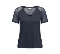 JdY Stinne S/S Stripe Mesh Top Jrs, Nero, S