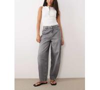 JDY - Susie - Jeans a vita media grigi-Grigio XS L32