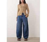 JDY - Susie - Jeans bombati a vita medio alta blu medio S L30