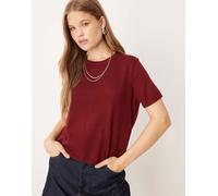 JDY - T-shirt bordeaux in maglia-Rosso 2XL