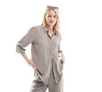 JDY Tall - Camicia ampia color talpa con maniche a 3/4-Grigio XS