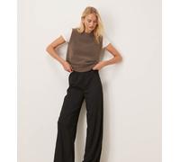 JDY Tall - Pantaloni testurizzati a fondo ampio neri-Nero XSL36