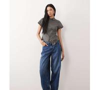 JDY Tall - Susie - Jeans bombati a vita medio alta blu medio XSL36