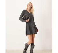 JDY Tall - Vestito corto stile skater in maglia grigio scuro L