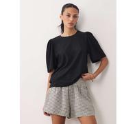 JDY - Top a maniche lunghe in pizzo nero XL