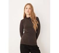 JDY - Top accollato marrone cioccolato scuro XS
