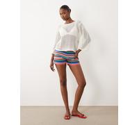 JDY - Top all'uncinetto color panna con scollo a barchetta-Bianco M
