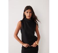 JDY top coordinato in maglia senza maniche con collo alto nero 2XL