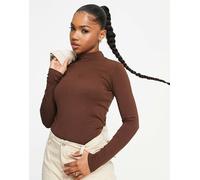 JDY - Top marrone con collo alto L