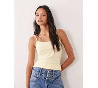 JDY - Top senza maniche color latticello con spalline sottili-Giallo M