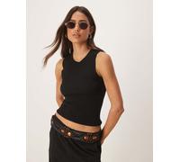 JDY - Top senza maniche in maglia nero XS