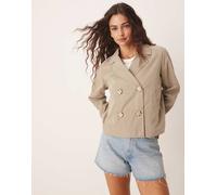 JDY - Trench taglio corto squadrato beige-Neutro L