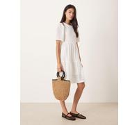 JDY - Vestito corto in pizzo bianco a balze 3XL