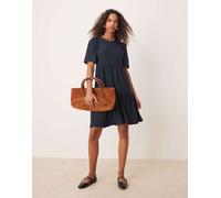 JDY - Vestito corto in pizzo blu navy a balze 3XL