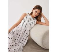 JDY - Vestito grembiule midi senza maniche bianco a pois M