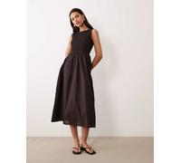 JDY - Vestito grembiule midi senza maniche marrone L