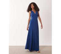 JDY - Vestito lungo blu navy con scollo a V XS