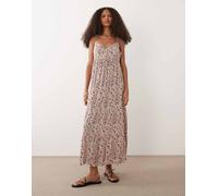 JDY - Vestito lungo con spalline sottili rosa con stampa cachemire-Rosso XS