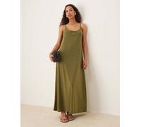 JDY - Vestito lungo kaki con spalline sottili-Verde L