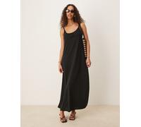 JDY - Vestito lungo nero con spalline sottili S