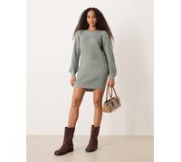 JdY Whitney Megan L/S Boat Dress Knt Noos Vestito Lavorato a Maglia, Abyss/Dettaglio: w Black Ply, M Donna