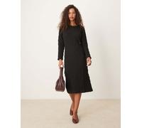 JDY - Vestito midi nero testurizzato XS