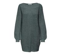 JdY Whitney Megan L/S Boat Dress Knt Noos Vestito Lavorato a Maglia, North Atlantic/Detail:w Black Ply, XL Donna