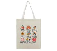 JDYANSHENG Be Kind Always Choose Joy Keep On Blooming You Matter Focus On The Good Growth Is A Process The World Needs You Life Is Beautiful You Are Loved, borsa tote in tela, perfetta per foto