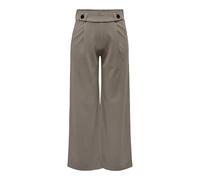 JDY - Pantaloni sartoriali corti a fondo ampio e vita alta color tortora-Grigio M L34