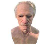 JDZYFFS 3D Maschera In Lattice Da Vecchio - Copricapo Per Anziani, Maschera In Lattice Di Halloween, Mascheras Realistica Di Halloween Per Adulti, Mascheras Da Nonno Con Rughe Per Il Viso(#8)