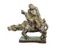 JDZYFFS Art Scultura Statua Figurina, Scultura In Bronzo Raffigurante Il Personaggio Cinese Di Lao Tzu, Scultura Di Lao Tzu Che Cavalca Il Toro, Divertente Regalo, Decorazione, Statua Artistica