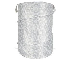 JE CHERCHE UNE IDEE Cesto Biancheria Pop Up 45x45x60 cm Attuale Beige | Plastica, cesto biancheria pop up, design attuale ed elegante, pieghevole, lavanderia o camera, beige