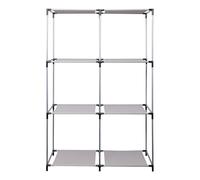 JE CHERCHE UNE IDEE CMRG5827 ESTANTERIA Doble 4 BALDAS C/Un, Metallo, Grigio, 6 Casiers